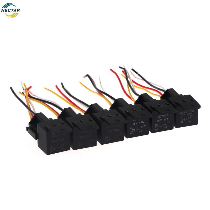 TAR 12V-72V 4/5Pin 40A รีเลย์รถยนต์พร้อม Interloing Soet สําหรับการเกษตร Tru Van รถจักรยานยนต์ N