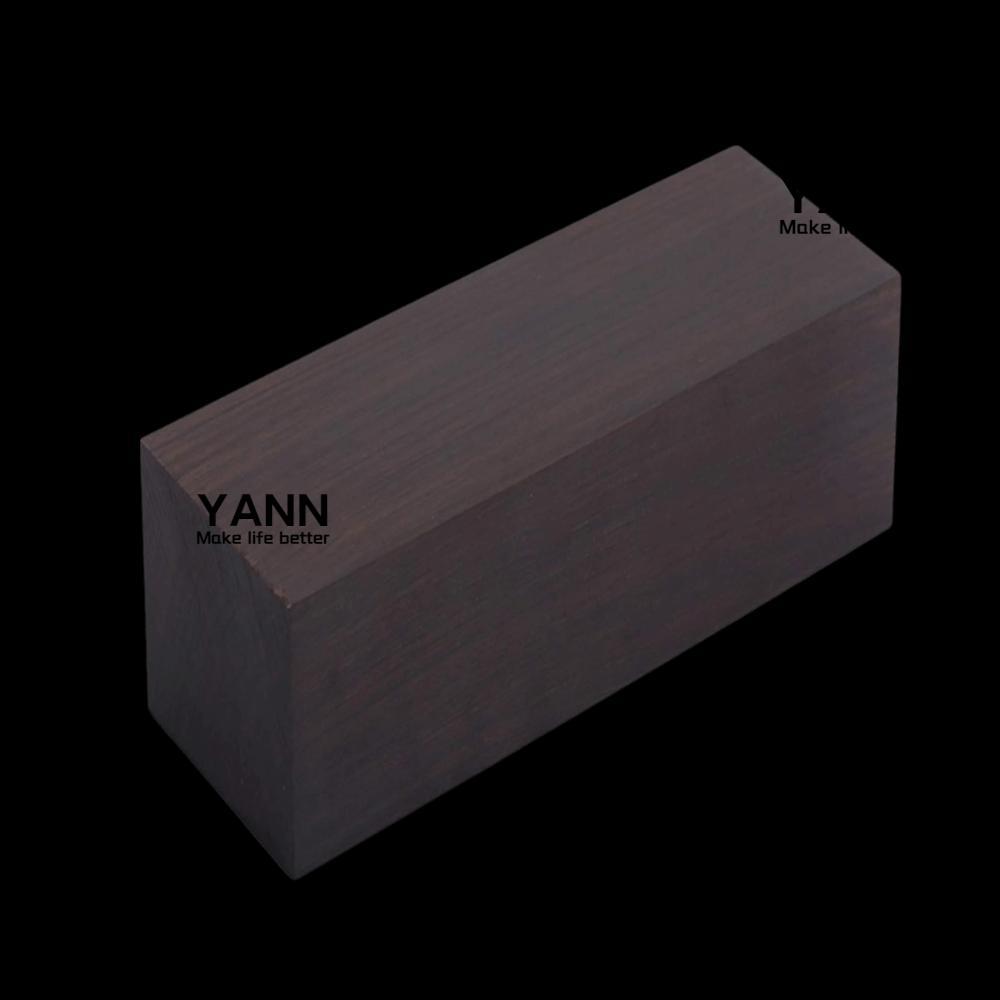 YANN 4PCS Ebony Handle Plate, 12 ซม.x4 ซม.x2.5 ซม.(4.72 * 1.57 * 0.98in) Ebony Wood Wood Lumber Blan