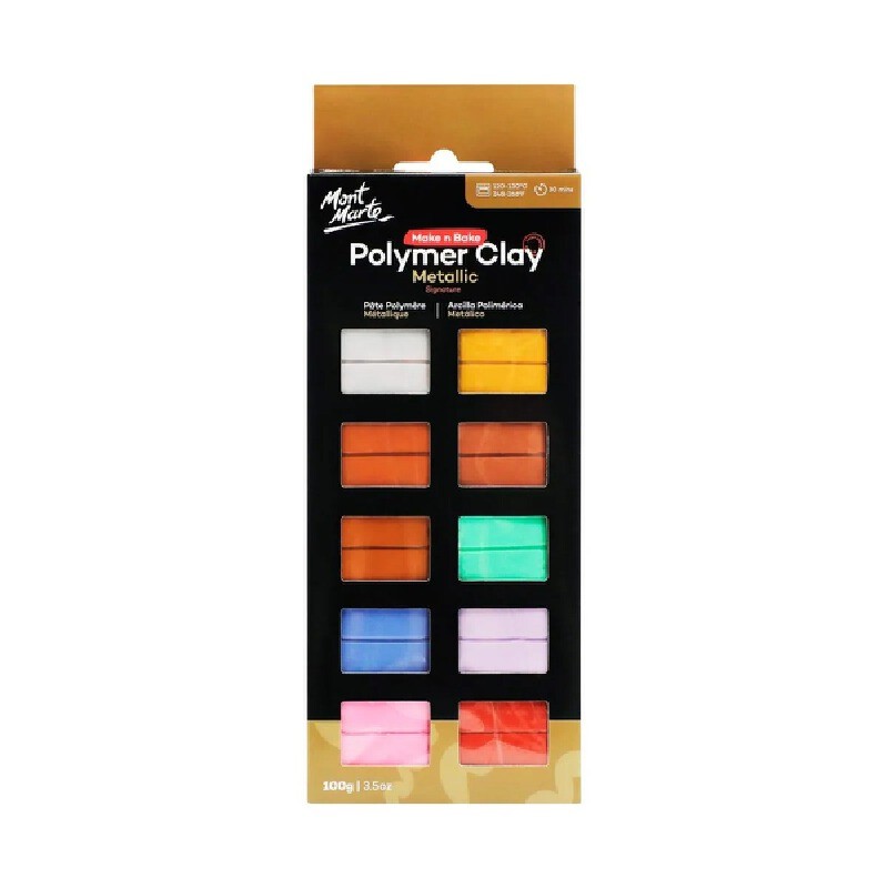 MONT MARTE ดินปั้นโพลิเมอร์ ขนาด 10 กรัม x 10 สี