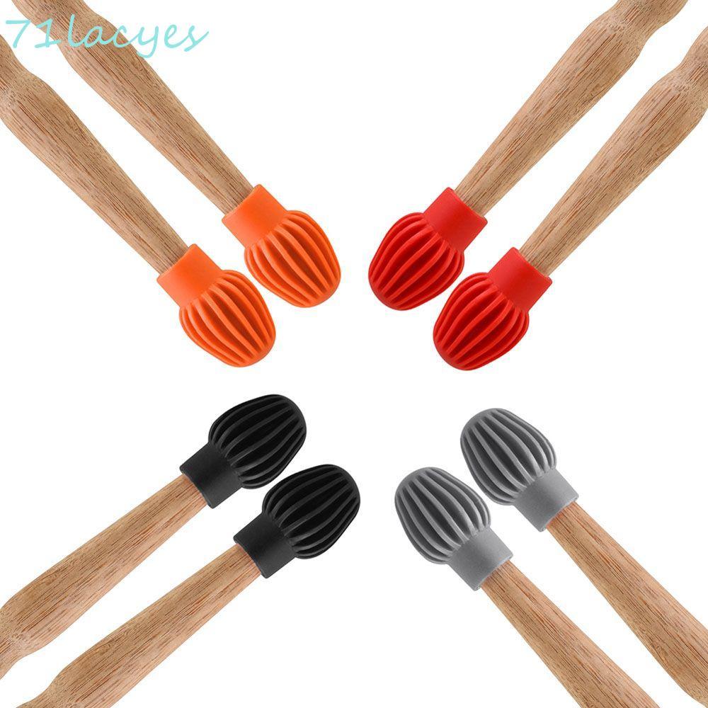 LACYES Drum Stick Practice Tip แบบพกพา Drumstick 2/4 ชิ้นกลองอุปกรณ์เสริม Percussion Instruments Dru