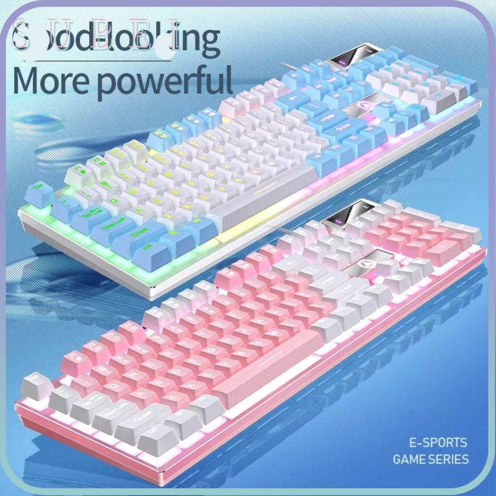 คีย์บอร์ดแบบมีสาย SUKAA, คีย์บอร์ดเกมเรืองแสง K500, ความรู้สึกเชิงกล 104 คีย์อินเทอร์เฟซ USB คีย์บอร