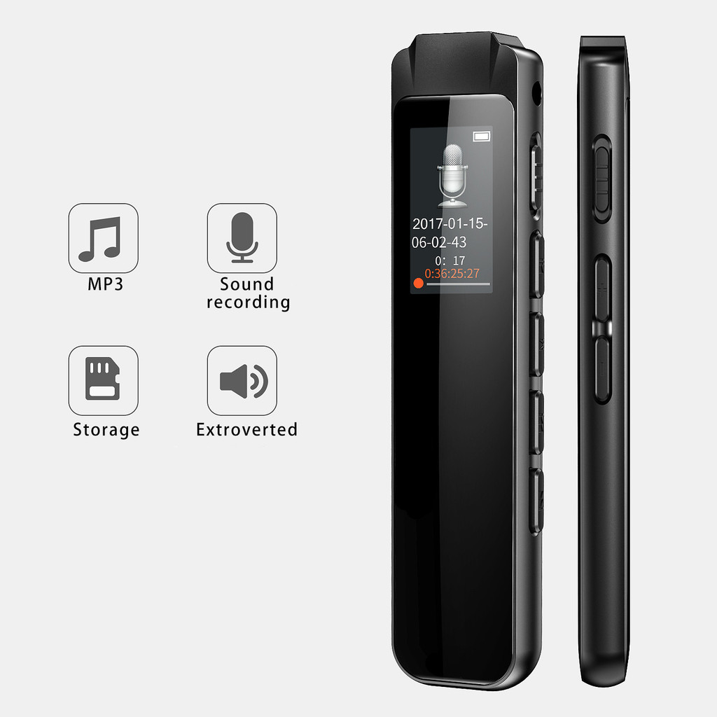 Yineng N1 เครื่องบันทึกเสียง HD ลดเสียงรบกวนนักเรียน mp3 Lossless Player Recorder Mini Recorder