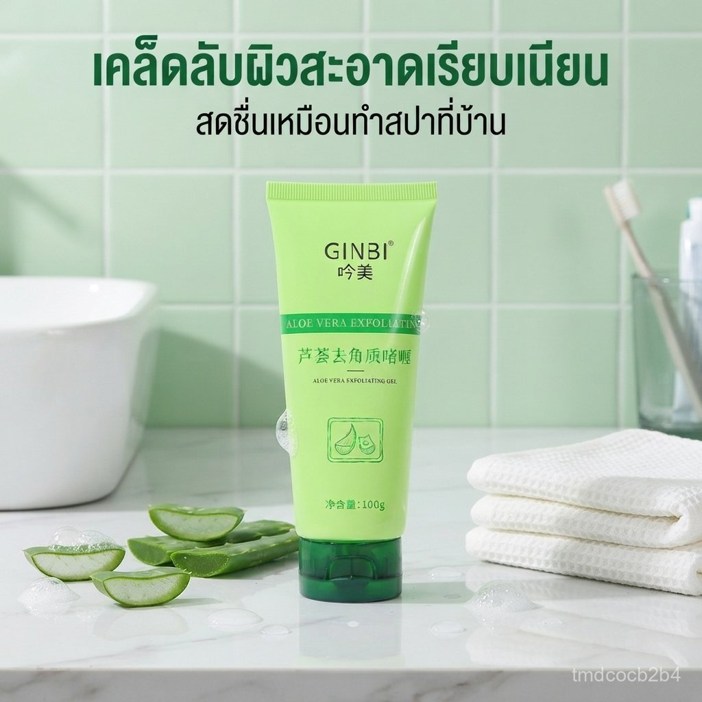 เจลขัดผิวว่านหางจระเข้ ทำความสะอาดผิวหน้าล้ำลึก ขัดผิวอ่อนโยน นมขัดผิว สเปรย์ขัดผิว สครับ สครับโคลน FBQX