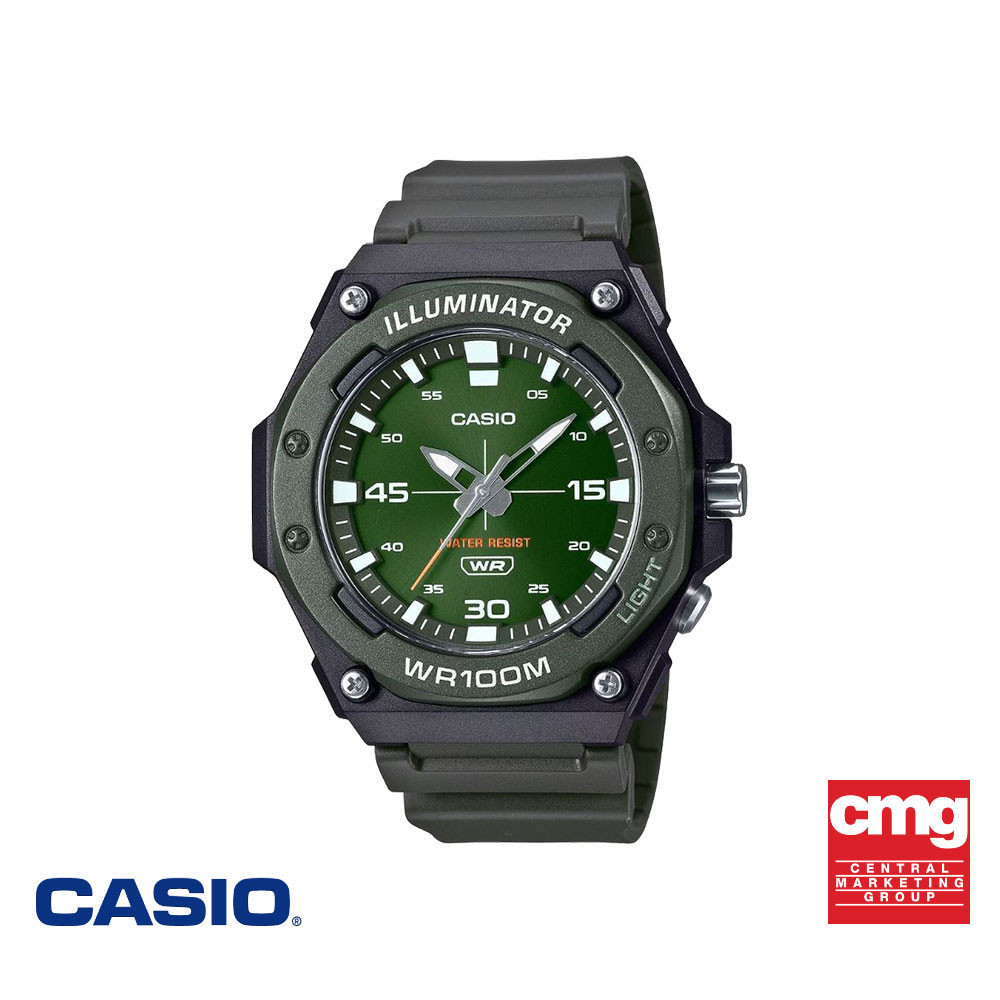 CASIO นาฬิกาข้อมือผู้ชาย CASIO รุ่น MW-620H-3AVDF สายเรซิ่น สีดำ