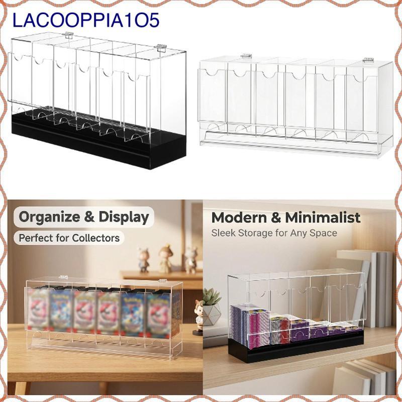 [lacooppia1o5] 6 Slot Booster Pack Dispenser Tabletop Easy Access for Sports Card กล่องใช้งานได้จริง