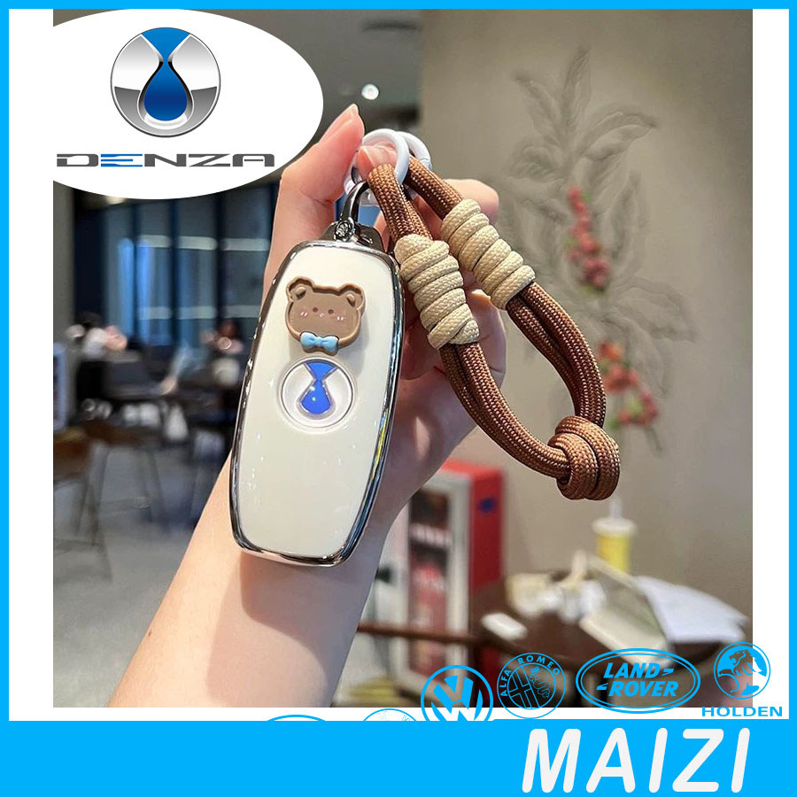 [READY]DENZA D9 Cartoon Key cover DENZA BYD DENZA EV Braided Rope Keychain 2TTB