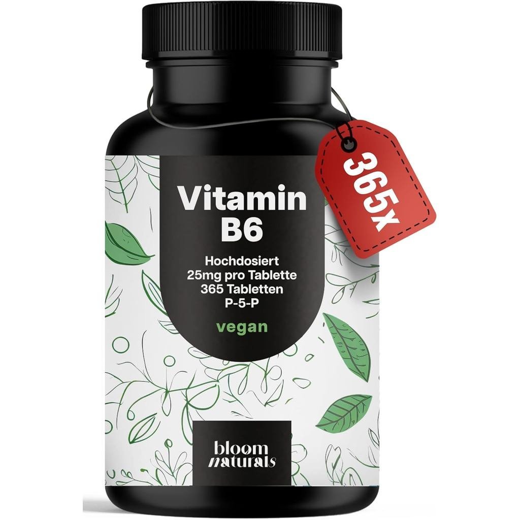 วิตามิน B6 P5P โดสสูง - 365 เม็ด - แท็บเล็ตละ 25 มก.