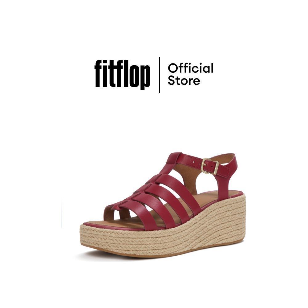 FITFLOP PLATFFORMS ESP.FISHERMAN WEDGE รองเท้าแตะแบบรัดส้นผู้หญิง รุ่น JF5-D47 สี RED