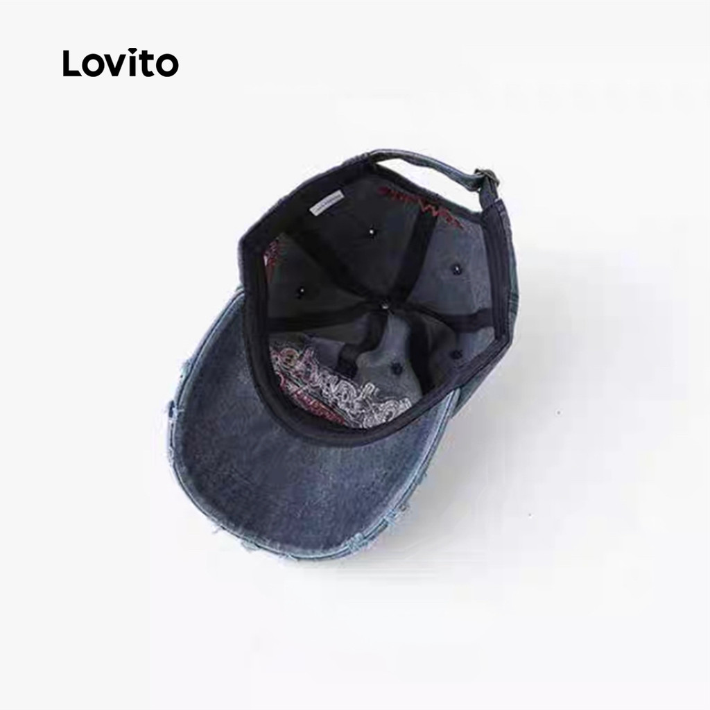 Lovito قبعة بحروف مطرّزة — ستايل كوري — صورة 6