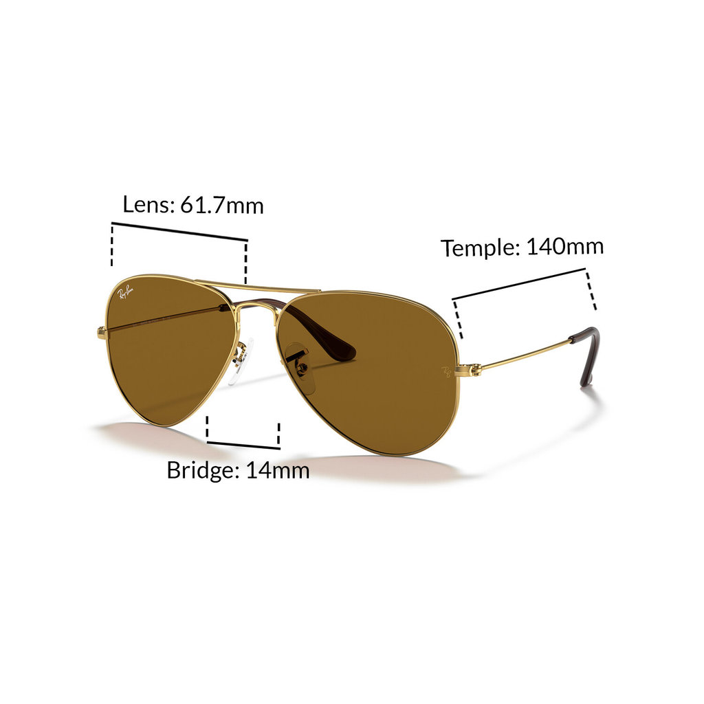 Ray-Ban نظارة شمسية Aviator Large Metal ‏RB3025 ‏62 — صورة 2