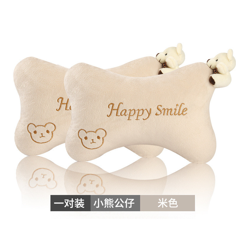 Fixed Cartoon Car Headrest Four Seasons Universal Soft Headrest Bone Pillow Car Interior Supplies f7