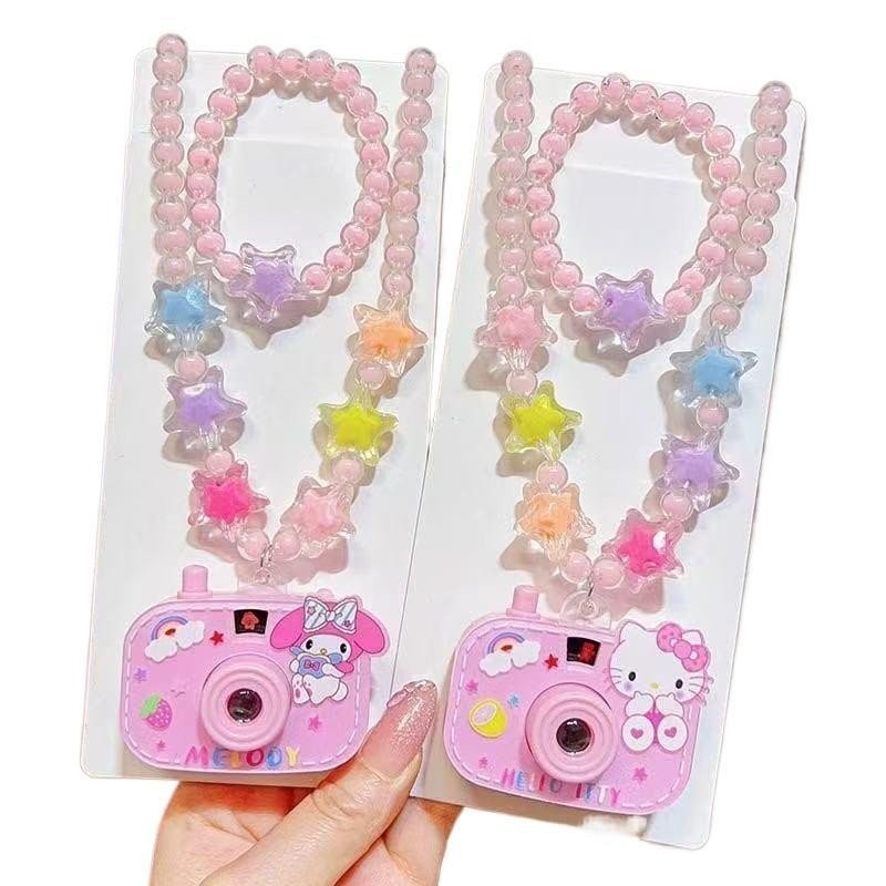 สร้อยคอมินิอนิเมะสำหรับเด็กและวัยรุ่น พร้อมลูกปัดคุโรมิ ชุดเครื่องประดับ THF3