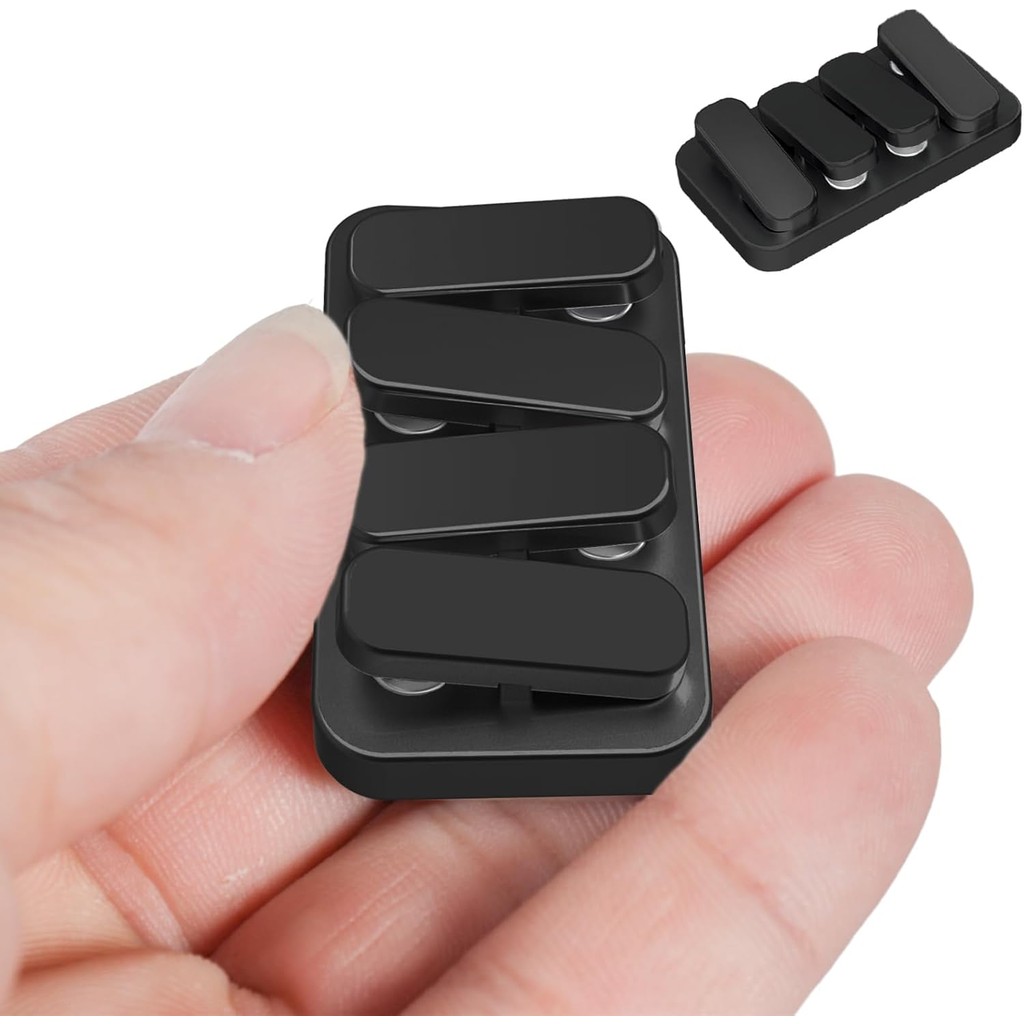 Metal Fidget Slider EDC Fidget Clicker Fidget ของเล่นสําหรับผู้ใหญ่ (สีดําด้าน)