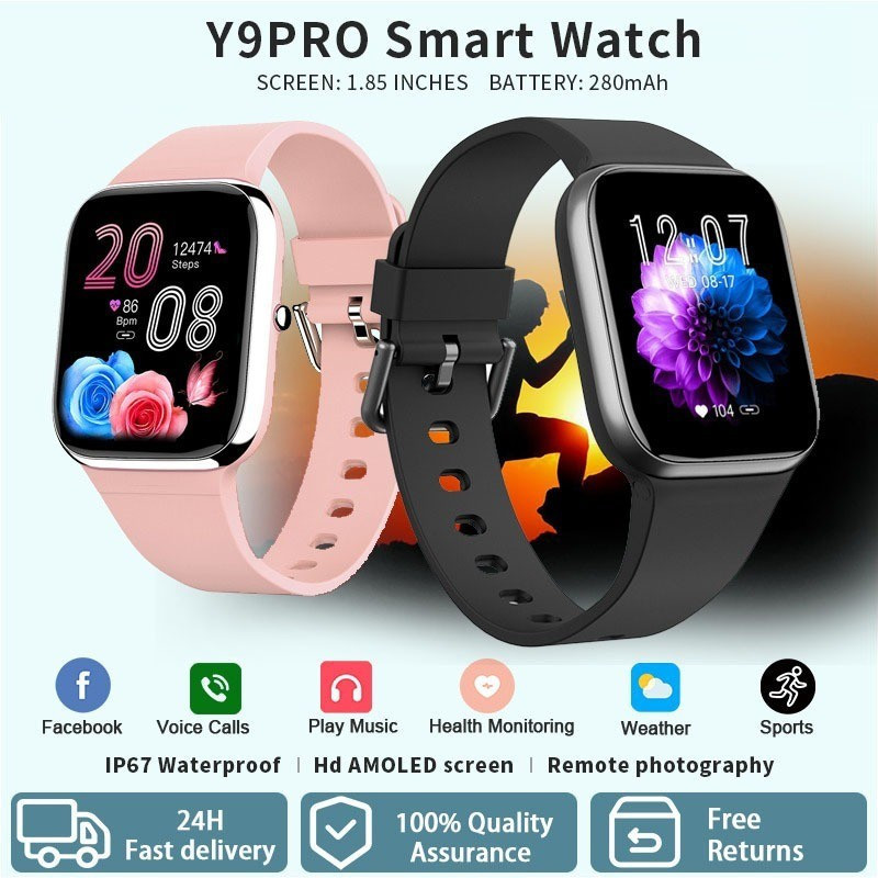 SPRISE ใหม่ Y9 Preum สมาร์ทวอท์ชบลูทูธมัลติฟังก์ชั่น Heart Rate สายรัดข้อมือฟิตเนส Sleep Monitor ข้อ