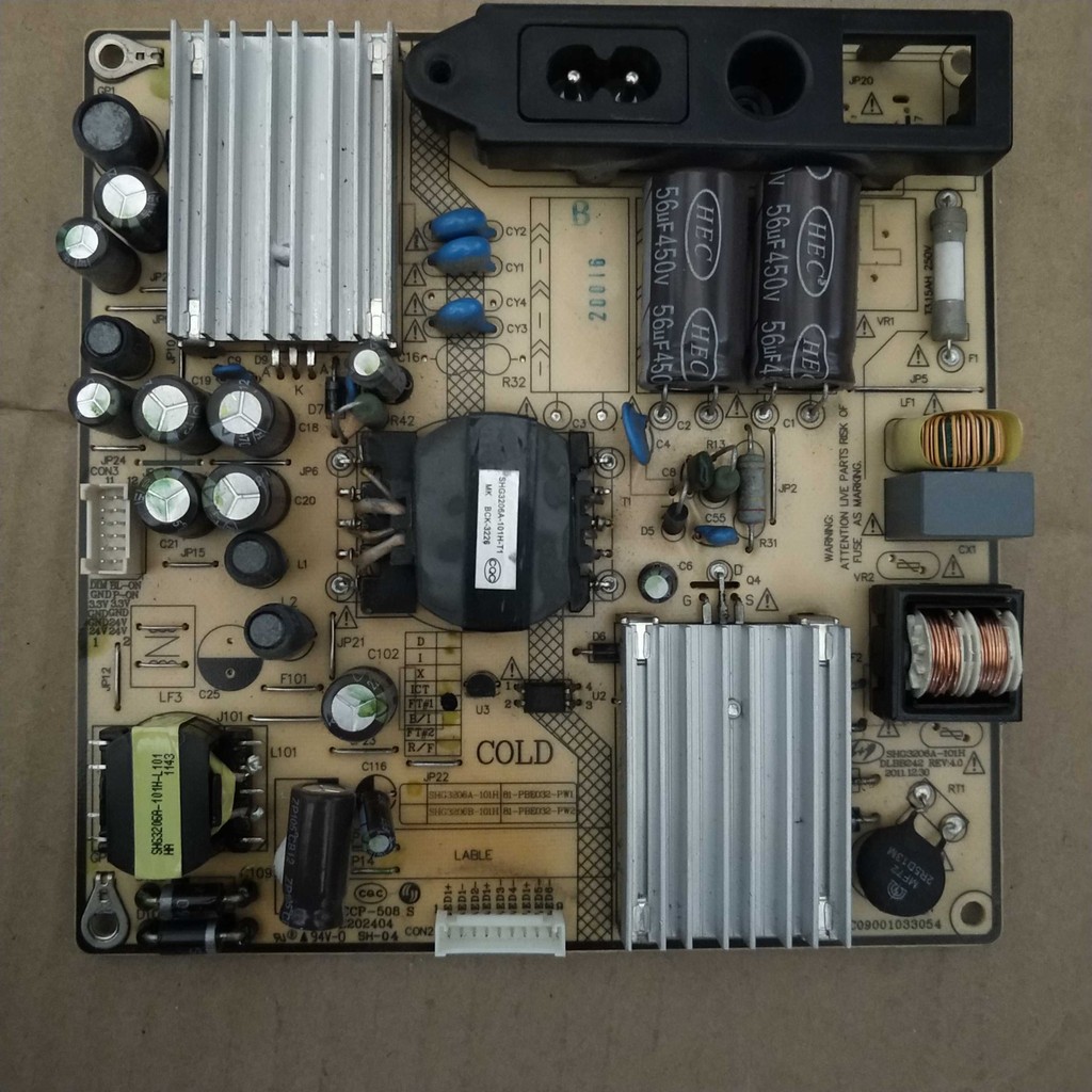 Original Sanyo 32CE660LED Power Board SHG3206A-101H 81-PBE032-PW2 Test ทางกายภาพผลิตภัณฑ์