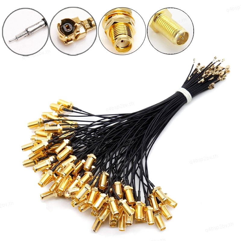 1/5pcs SMA หญิงสายเชื่อมต่อหญิง uFL/u.FL/IPX/IPEX UFL ถึง SMA หญิง RG1.13 WiFi Pigtail เสาอากาศ RF ส