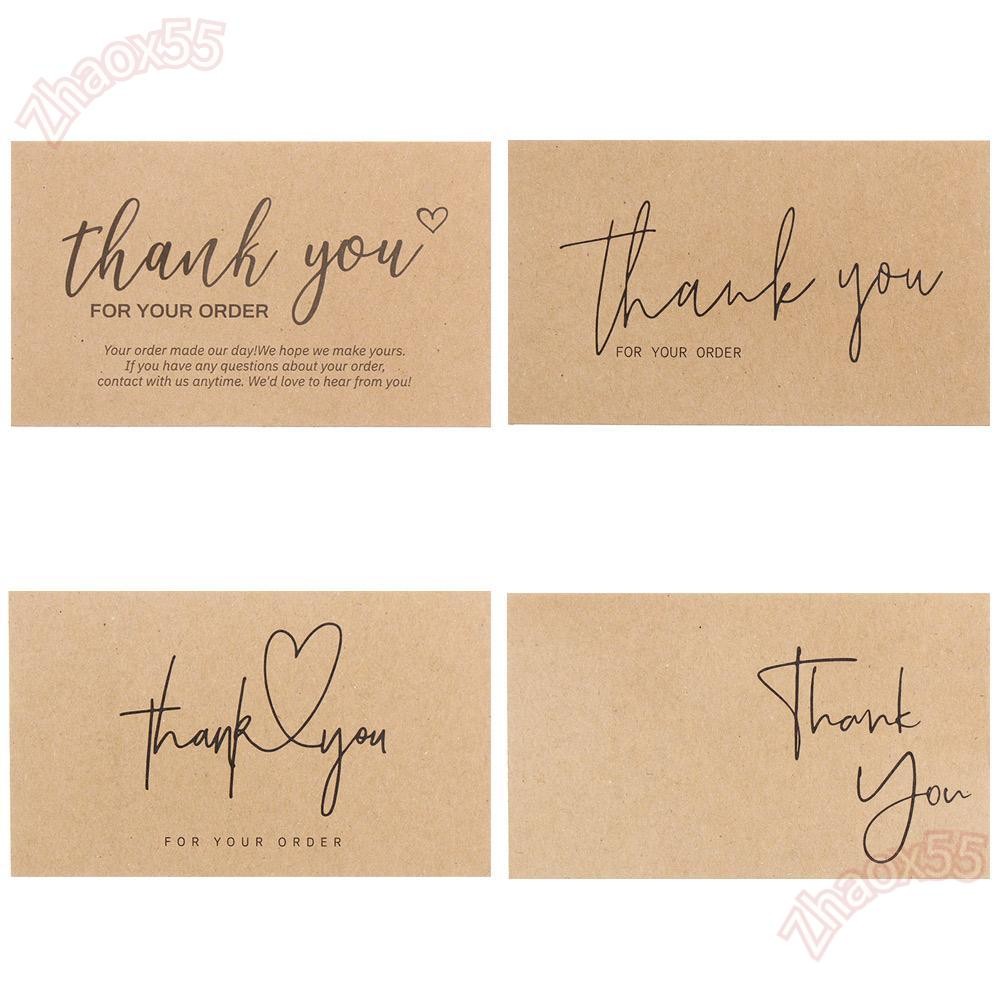 ZJAOX 30 ชิ้น "ขอบคุณสําหรับการสั่งซื้อของคุณ" โปสการ์ดสําหรับธุรกิจขนาดเล็กออนไลน์ขายปลีกของขวัญ Express Appreciate