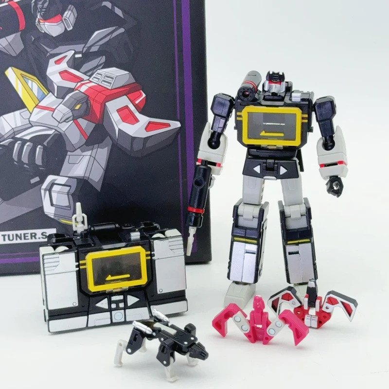 ใหม่ PT-04 สีดํา Soundwave PT04 PT04B Transformation เทป G1 Mini Pocket War KO DX9 Action Figure หุ่