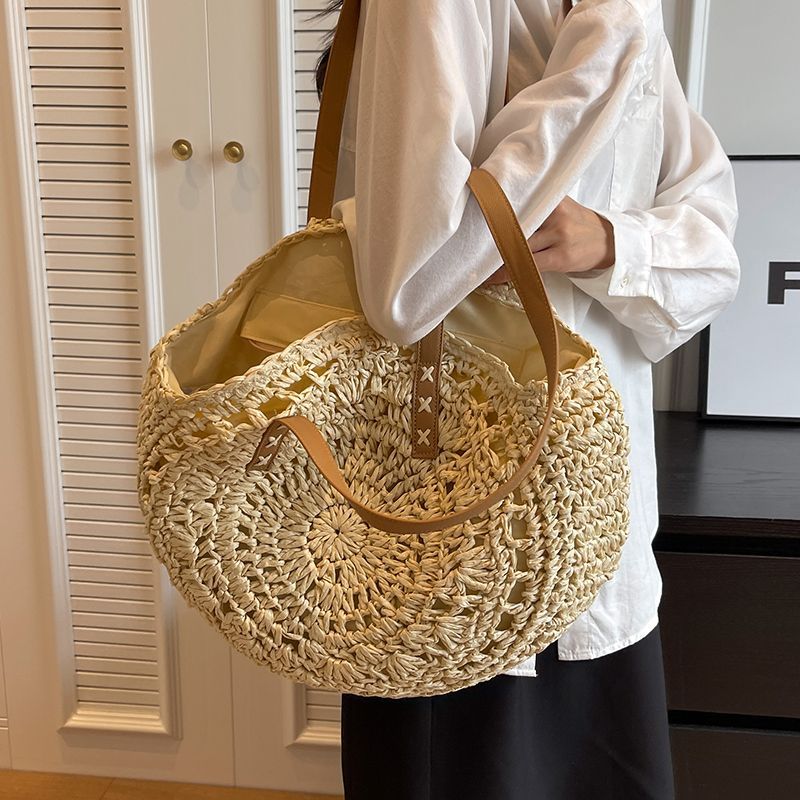 Back Straw Bag Thailand Seaside Vacation Tote Bag