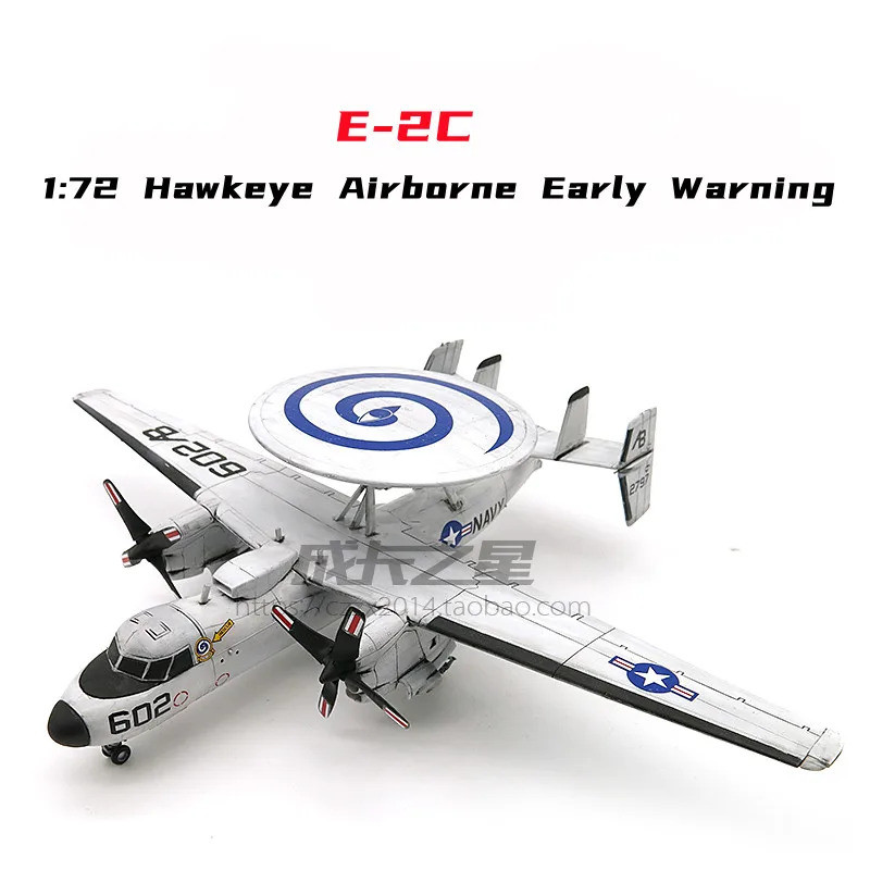 1/72 เครื่องบินรุ่นสหรัฐอเมริกา E-2C Hawkeye Airborne Early Warning เครื่องบินประกอบรุ่น DIY ทหารของ