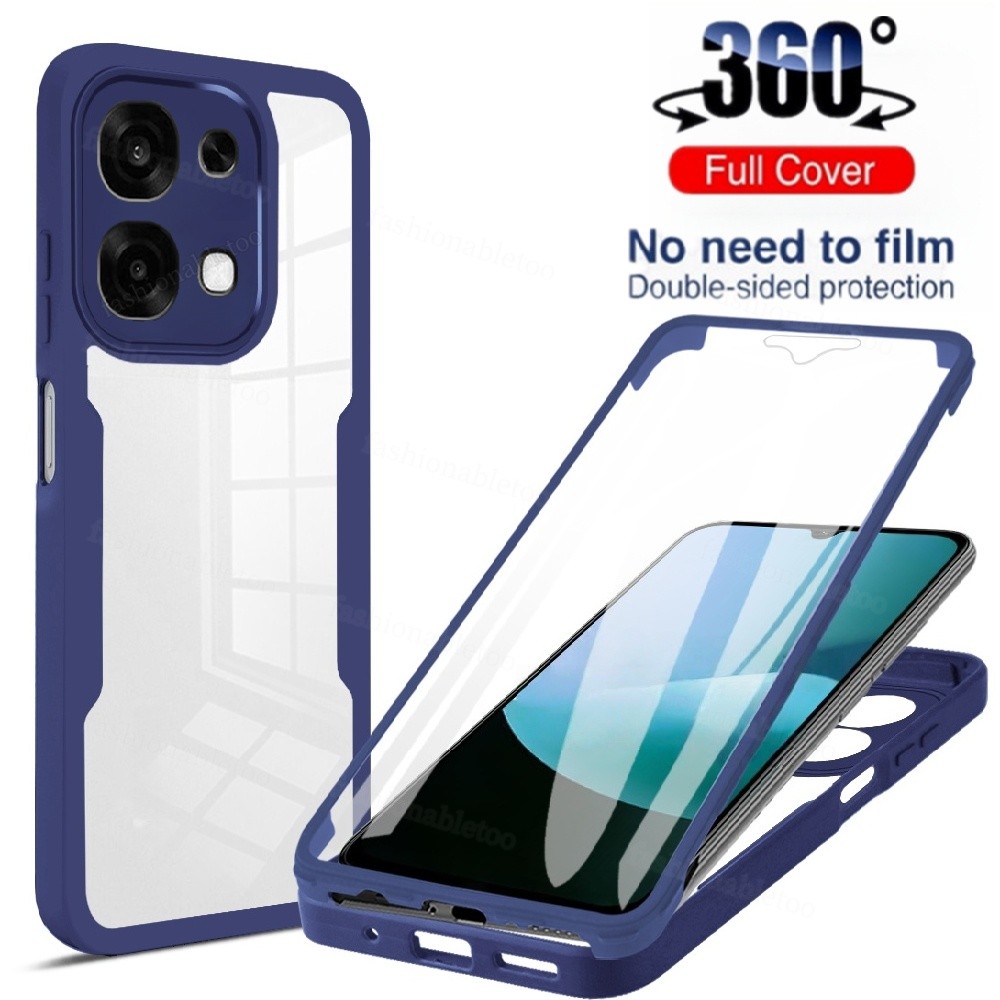 สําหรับOppoA6Pro 2025 360 ป้องกันเคสโทรศัพท์สําหรับOppo A6 Pro A6Pro 6 Pro OppoA6 Pro OppoA6Proปลอกคู่ซิลิโคนใสนุ่มTPUกันกระแทกกันชนปกหลัง