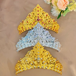 Vintage jewelry กะบังหน้าเครื่องประดับผม มงกุฎชุดไทยเพชร มงก…