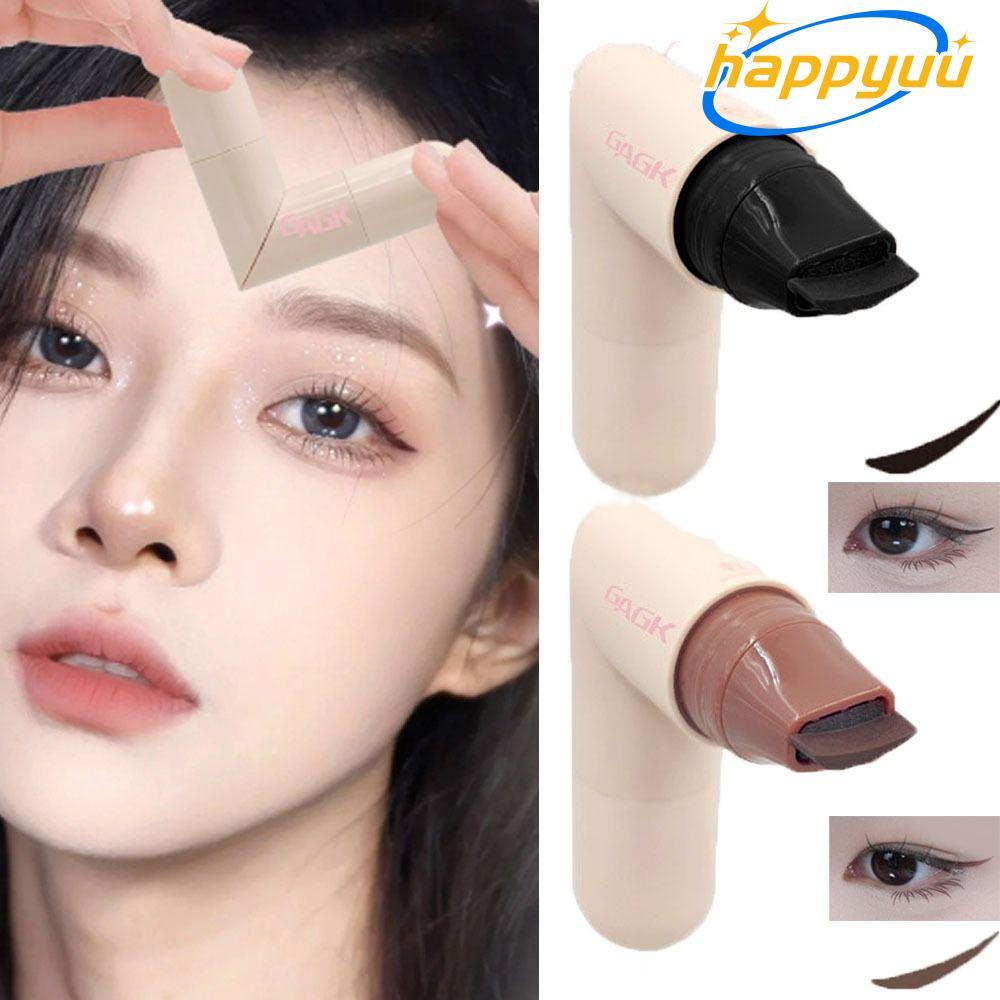 HAPPYUU Eye Liner Stamp, Waterproof Long Lasting Eyeliner Stamp, ใช้งานง่าย Quick Dry Rotatable Eyel