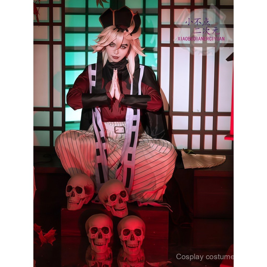 เสื้อผ้าโคสเพลย์ Demon Slayer ลาย Two Douma Tongma สำหรับงานฮัลโลวีนและเทศกาลcosplay