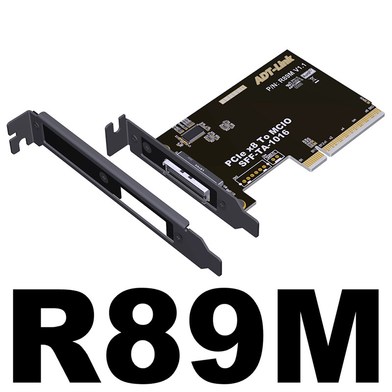 ADT-Link PCI-E 4.0 X16 Gen4 256Gbps สาย MCIO กราฟิกการ์ด PCI-E X16 ถึง X8 X8 Bifurcation อะแดปเตอร์ 