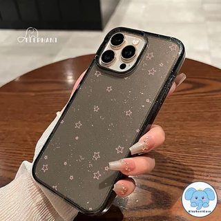 เคสไอโฟน11 15 สำหรับIPhone 15 16 17 12 13 11 14 Pro Max XR X XS 7 8 15 14 Plus เคสใสลายดาวแวววาวสุดเทรนด์