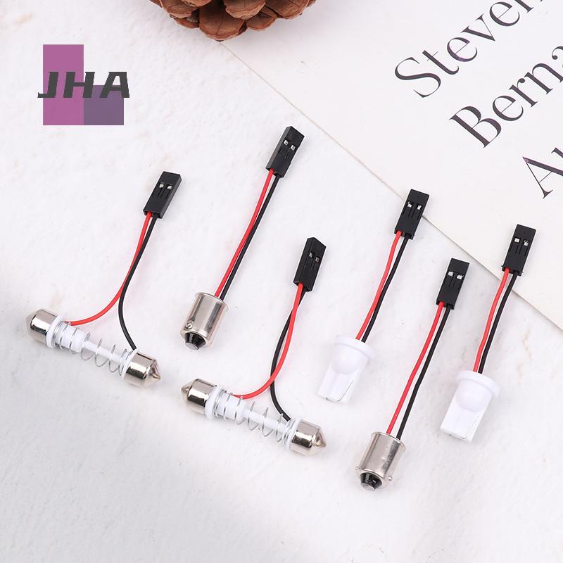 [JHA] อะแดปเตอร์ 10 ชิ้นสําหรับไฟรถยนต์แผง Led Stop Lamp ภายในรถโดมหลอดไฟ T10 BA9S T4W Festoon To Pi