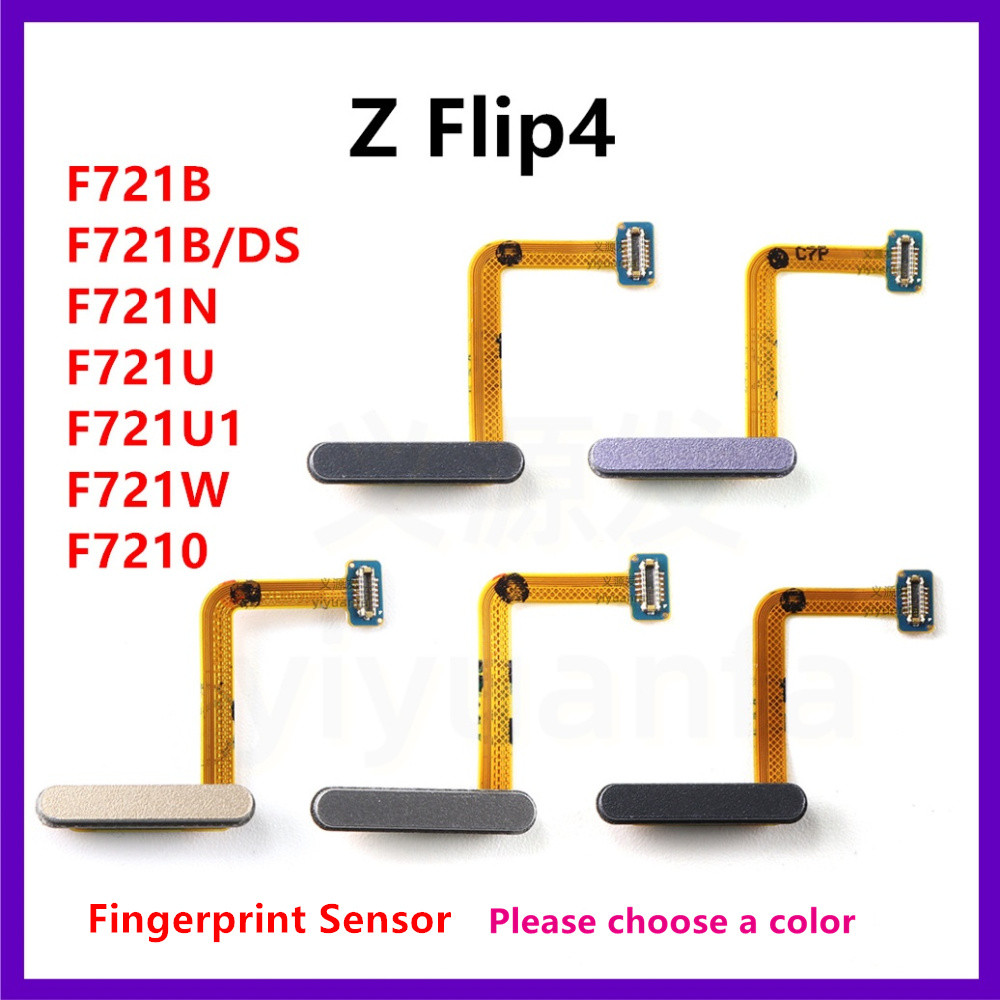 SAMSUNG เครื่องสแกนลายนิ้วมือสําหรับSamsung Galaxy Z Flip4 SM-F721B F721U F721N F721 Touch IDเชื่อมต