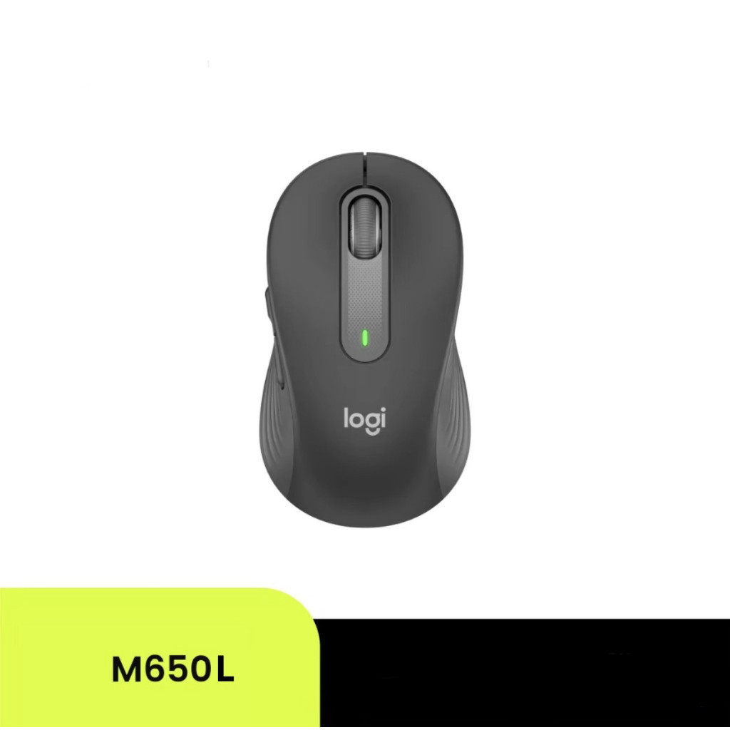 Logitech Signature M650L Wireless Mouse Bluetooth and USB – Graphite ( เมาส์ไร้สายสำหรับมือขนาดใหญ่ )