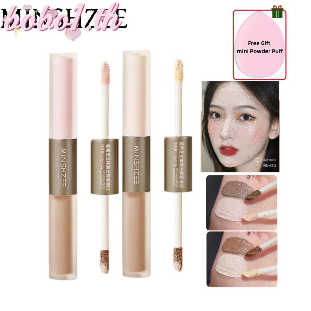 MINSHZEE Double-head Contour Liquid Natural Brightening Contour Highlighter เครื่องสําอางให้ความชุ่มชื้นกันน้ํา