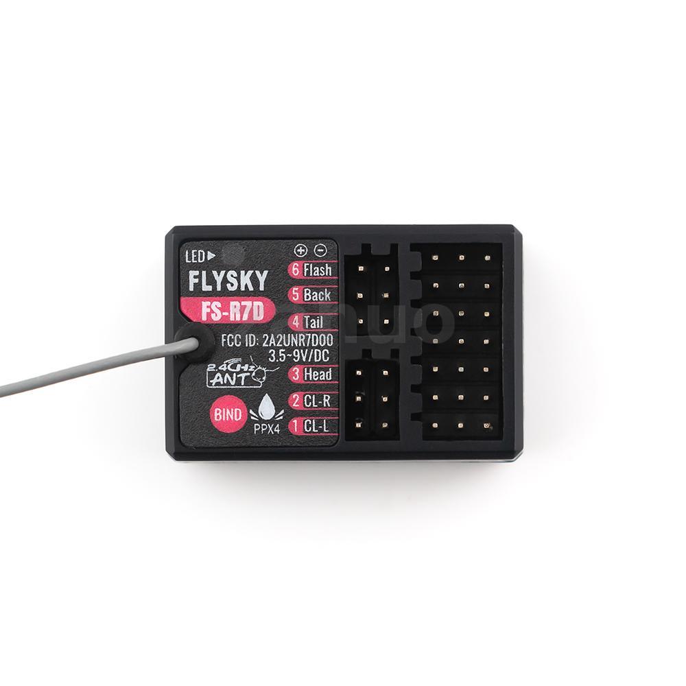 Flysky FS-R7D 2.4GHz 7CH ANT Protocol PWM/PPM เอาต์พุต Light Group Receiver สําหรับ FS-G7P เครื่องส่