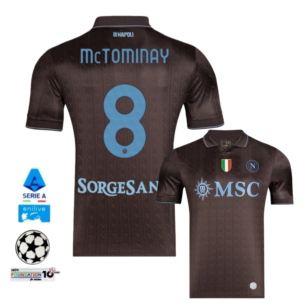 Napoli 2025/26 Men's Fan Shirt ตัวเสื้อยืดแขนสั้น สไตล์ของกองเชียร์