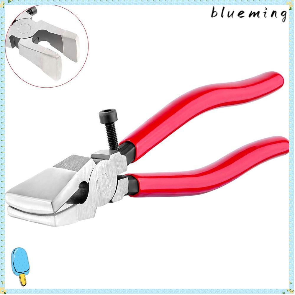 คีมวิ่งกระจก BLUEMING สีแดงพร้อมเคล็ดลับยาง Key Fob คีม, สกรูปรับได้ 8 นิ้วฮาร์ดแวร์ติดตั้ง Stained Glass Work