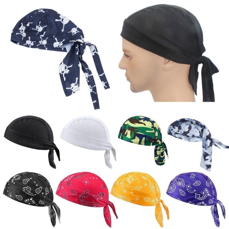 KIN Pirate Bandana Hat Slouchy Hat Turban Headband Hat Breathable Hiphop Headwear