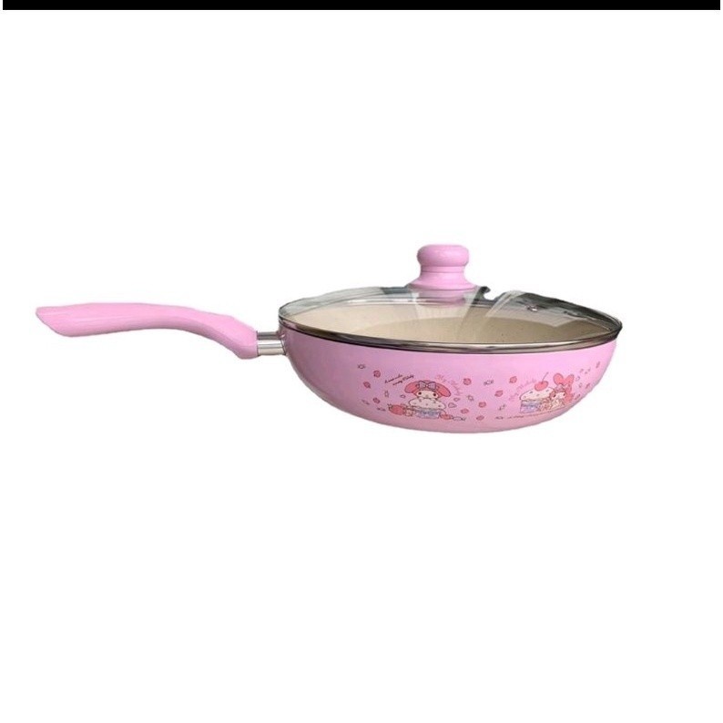 Hello Kitty Melody Frying Pan Lid Pot Anti Stick Induction Cooker Stove Cooker Pots