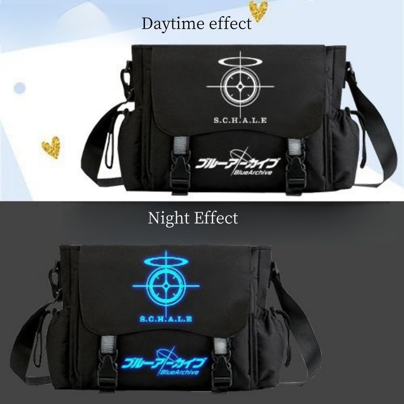 กระเป๋า Messenger Blue Archive อะนิเมะ Merchandise Messenger กระเป๋า Hoshino Xialai Archive นักเรียน
