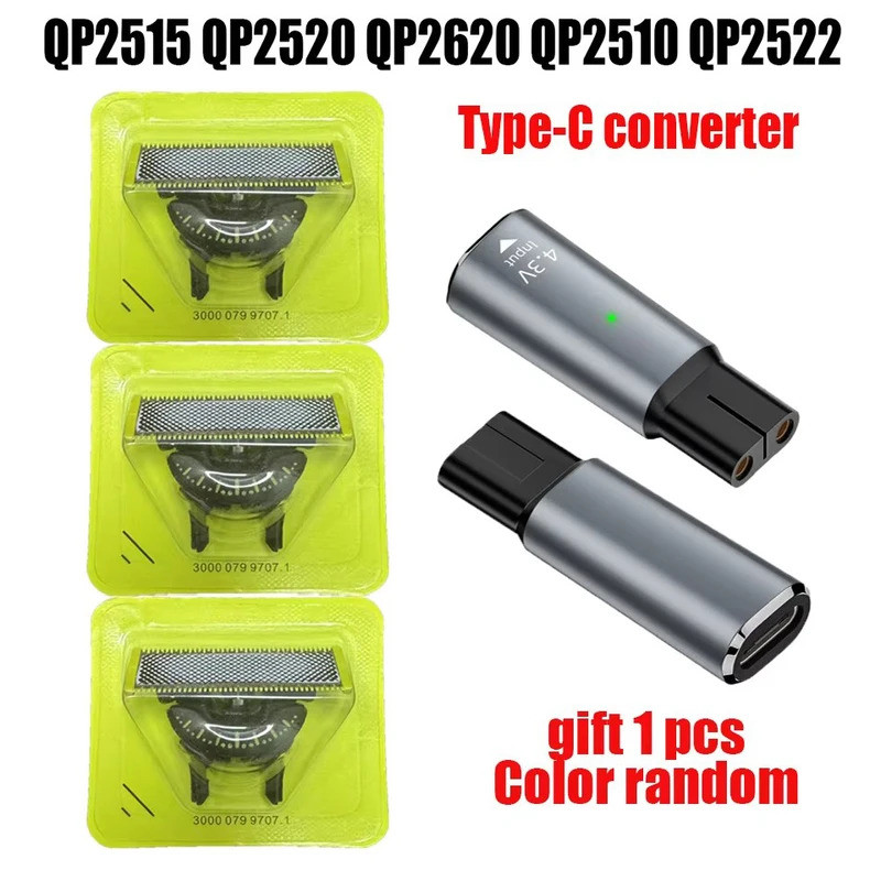 ใบมีดหมุนได้ 360 องศา ° ] ใบมีดทดแทน Philips OneBlade QP6651 QP2834 QP651-ใบมีดทดแทนสําหรับขนจมูกและ