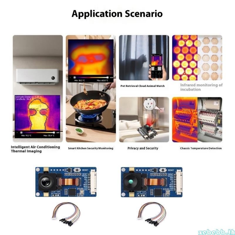 Zebebb Thermal Imaging Sensoring Camera HAT 44° 90° การเชื่อมต่อ Field of View SPI I2C ความละเอียดสู