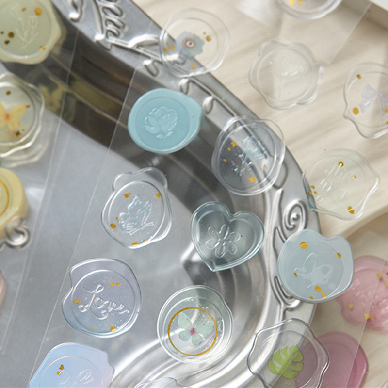 Wax Seal Series Bronzing สติ๊กเกอร์สมุดภาพ Deco DIY สติ๊กเกอร์ - รูปที่ 5