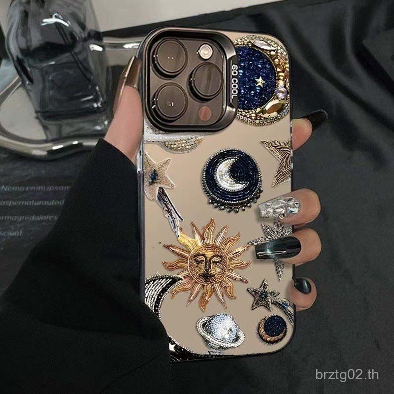 อินเทรนด์ Sun Moon เหมาะสําหรับ Apple 17Air เคสโทรศัพท์ iPhone16Promax15 สไตล์ใหม่ 14Pro--- คุณภาพสูง