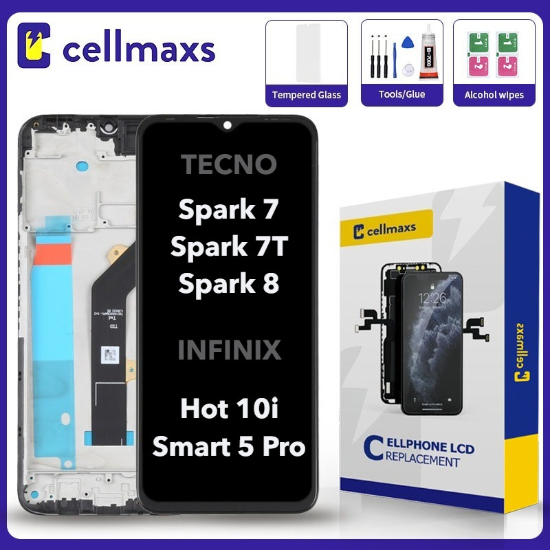 สําหรับ TECNO Spark 7 7T 8 INFINIX สมาร์ท 5 Pro Hot 10i KG6 KG6k KF6j KF6i KF6k KF6p X659B X658E LCD