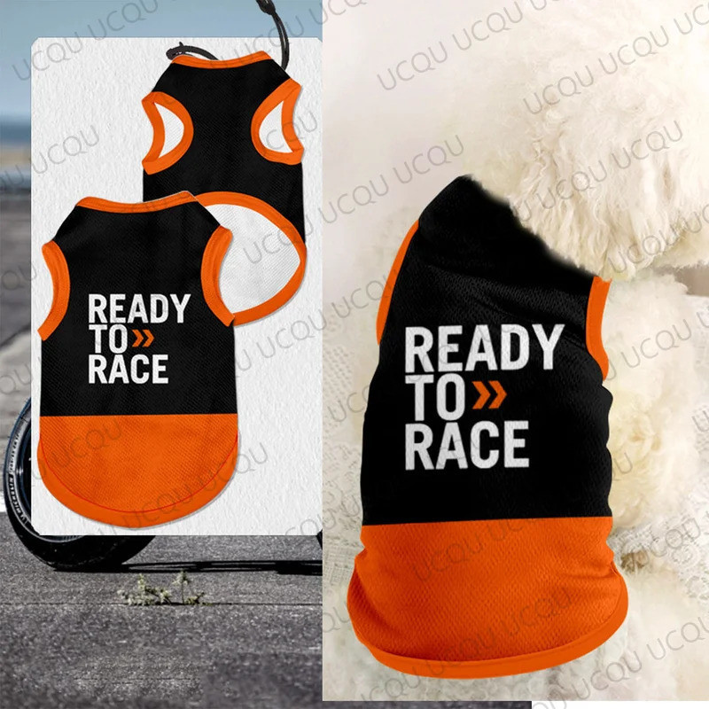 EADY TO RACE R2R Racing Pet Vest Motorcycle and Car Team Racing Style Clothing เหมาะสําหรับสุนัขและแ