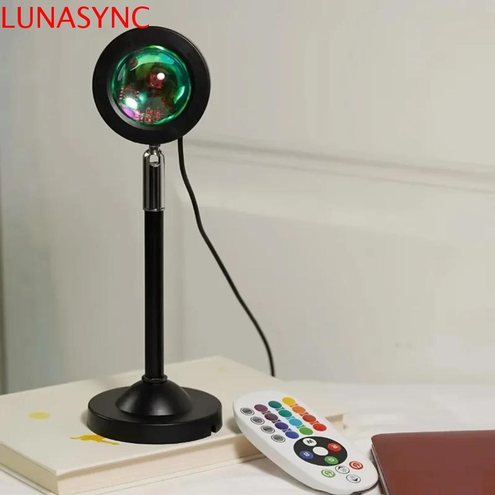 LUNASYNC Sunset Projection Lamp, Vibrant Spectrum USB Powered LED Sunset Lamp, Valentine Gift Neon S