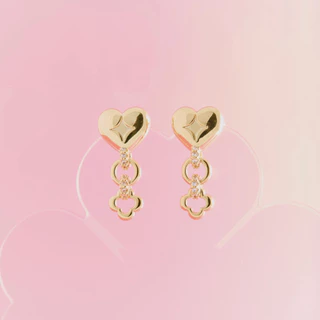 YVIS Love Chain Stud Brass Earring - Vellink Collection