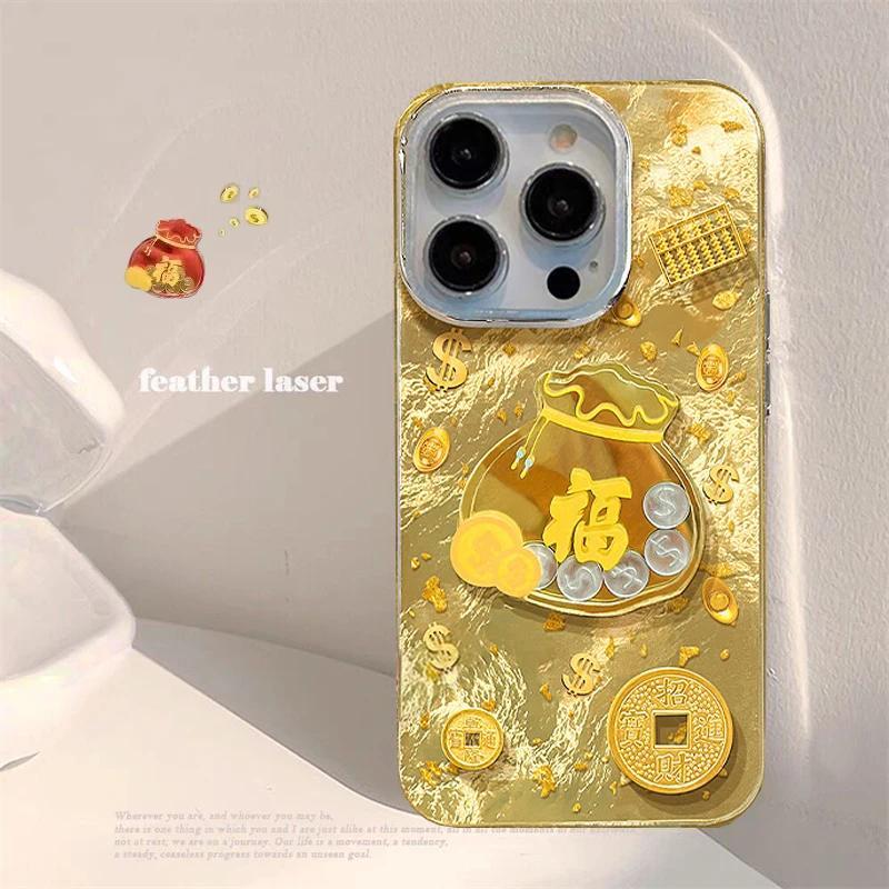 3D สีแดงทองเหรียญเงิน Lucky กระเป๋าสําหรับ Huawei Honor 400 200 Pro Lite X7D X9D X8A X7A X9A X9B X8B