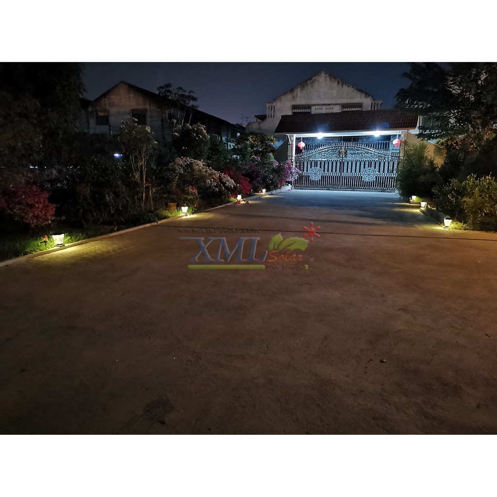 โคมไฟหัวเสาโซล่าเซลล์ + AC ทรงสี่เหลี่ยม ไซส์ใหญ่ (เปิดได้ 2 แสง)(1 แถม 1) - รูปที่ 3